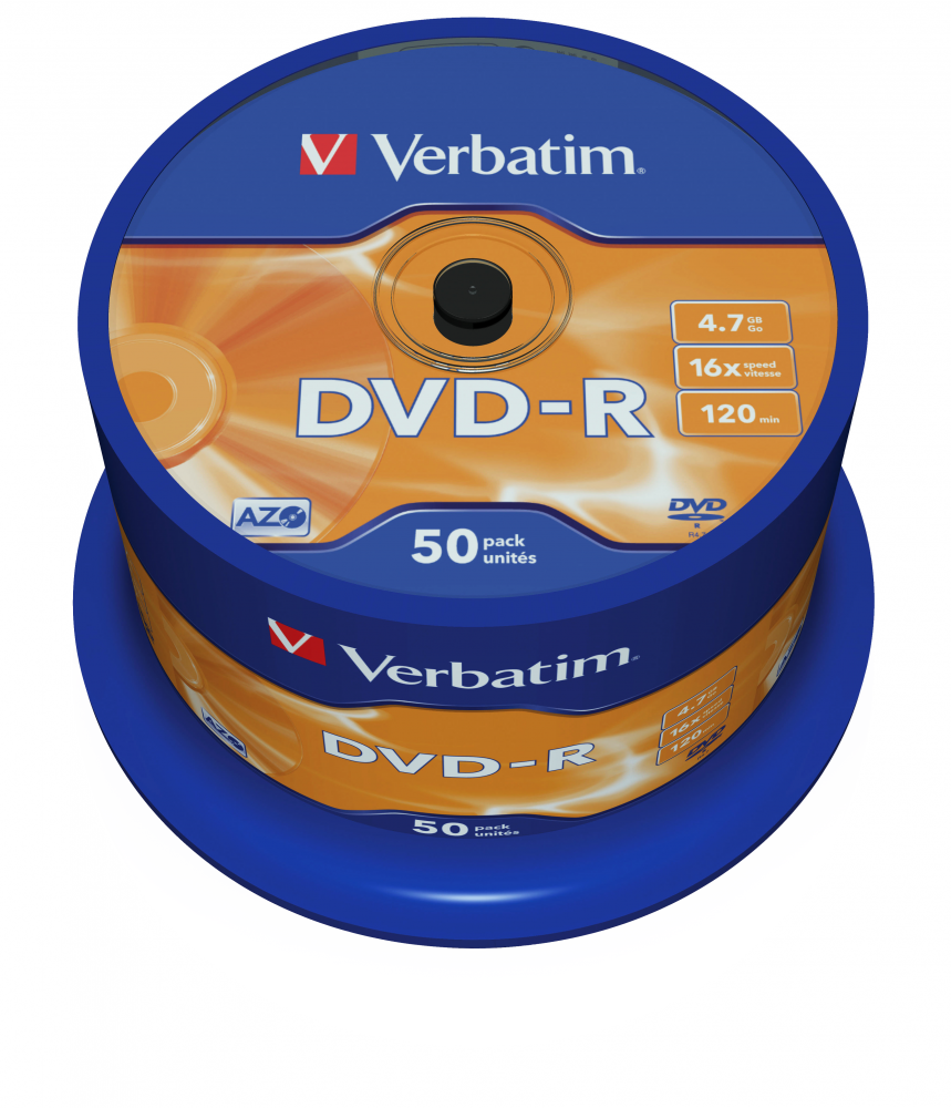 Photos - Optical Storage Verbatim 4.7GB DVD-R Discs, 16x, 50 Pack Spindle 43548 