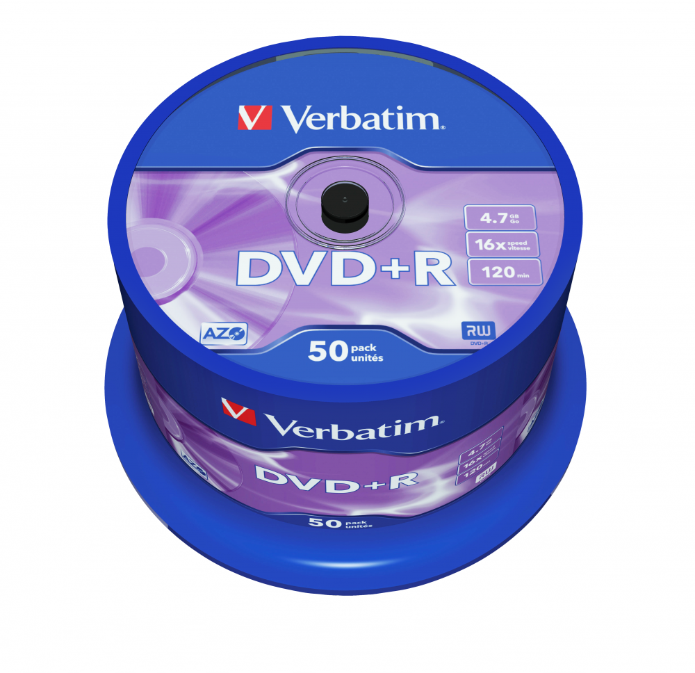 Photos - Optical Storage Verbatim 4.7GB DVD+R Discs, 16x, 50 Pack Spindle 43550 