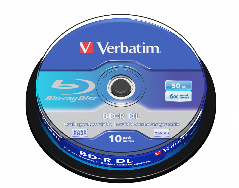 Photos - Optical Storage Verbatim 50GB BD-R DL Discs, 6x, 10 Pack Spindle 43746 