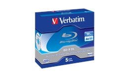 Verbatim 50GB BD-R DL Discs, 6x, 5 Pack Jewel Case