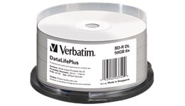 Verbatim 50GB BD-R DL Discs, 6x, Wide Printable, 25 Pack Spindle