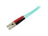 StarTech.com Aqua OM4 Duplex Multimode Fiber Optic Cable - 100 Gb - 50/125 - LSZH - LC/LC (1m)