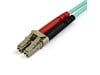 StarTech.com 10m OM4 LC to LC Multimode Duplex Fiber Optic Cable in Aqua