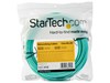 StarTech.com 15 m OM4 LC to LC Multimode Duplex Fiber Optic Patch Cable in Aqua