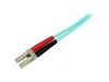 StarTech.com Aqua OM4 Duplex Multimode Fiber Optic Cable - 100 Gb - 50/125 - LSZH - LC/LC - (3m)