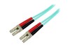 StarTech.com Aqua OM4 Duplex Multimode Fiber Optic Cable - 100 Gb - 50/125 - LSZH - LC/LC - (5m)