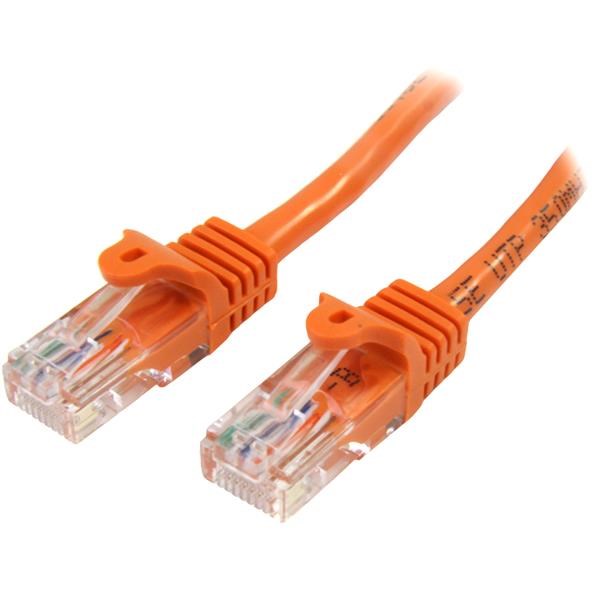 Photos - Ethernet Cable Startech.com 0.5m CAT5E Patch Cable  45PAT50CMOR (Orange)