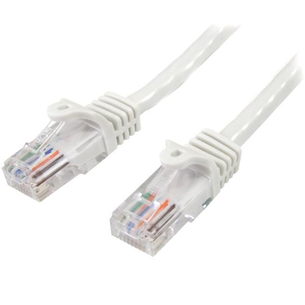 Photos - Ethernet Cable Startech.com 0.5m CAT5E Patch Cable  45PAT50CMWH (White)