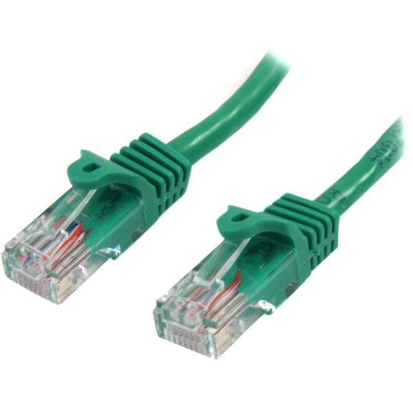 5 m Cat 5e UTP Cable StarTech.com 45PAT5MGN 5 m Green Cat5e Patch Cable with Snagless RJ45 Connectors Long Ethernet Cable 