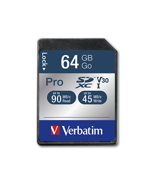 Photos - Memory Card Verbatim 64GB Pro U3 SDXC , UHS Speed Class 3 47022 