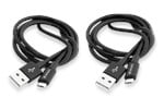 Verbatim USB-A to Micro-B Cables, 1m, Black, 2-Pack