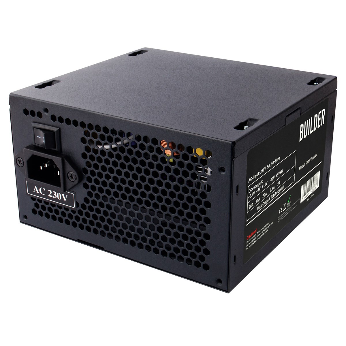 Generic Builder Black 500W PSU 500W BUILDER BLACK CCL Computers