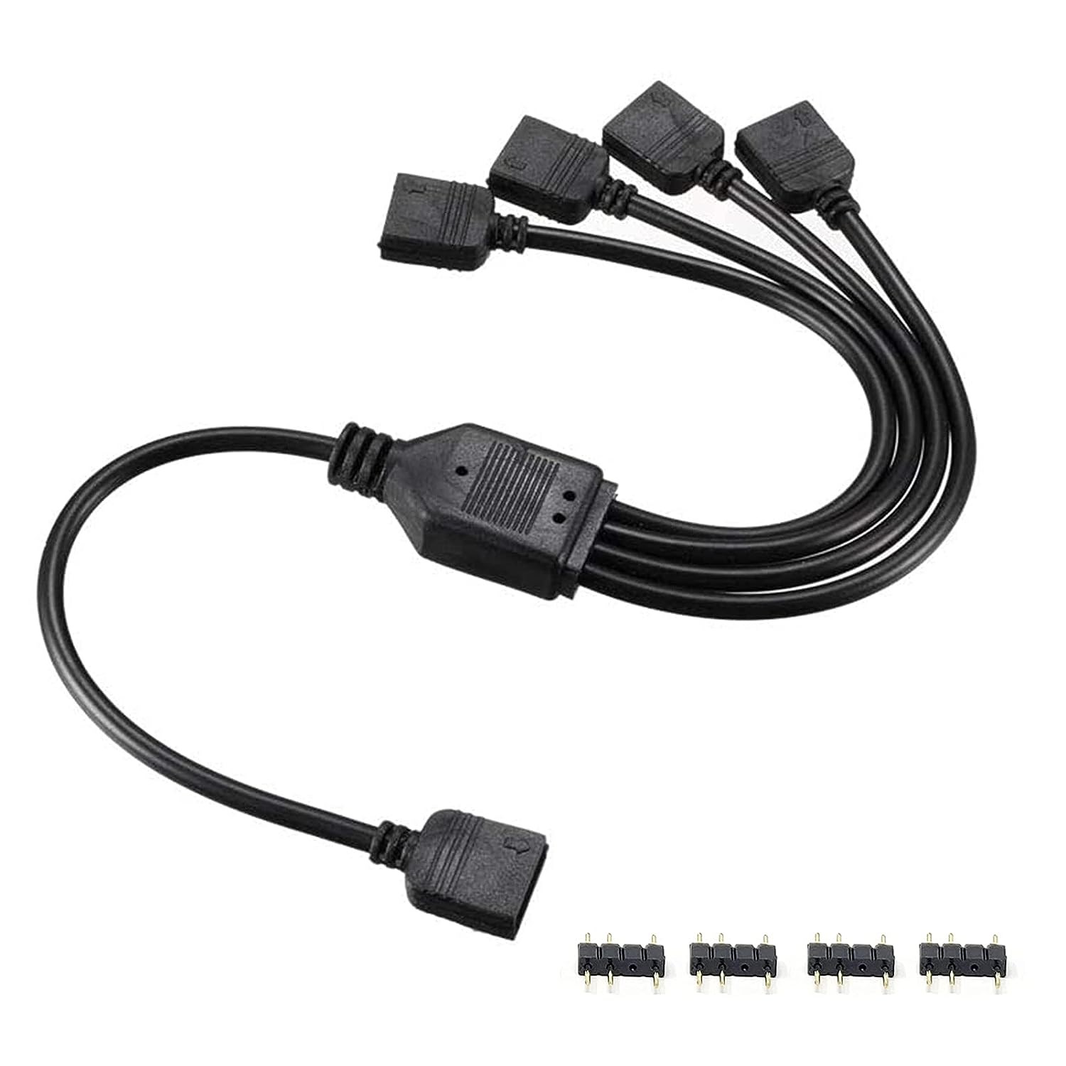 upHere 3-Pin ARGB 1-to-4 LED Splitter Cable