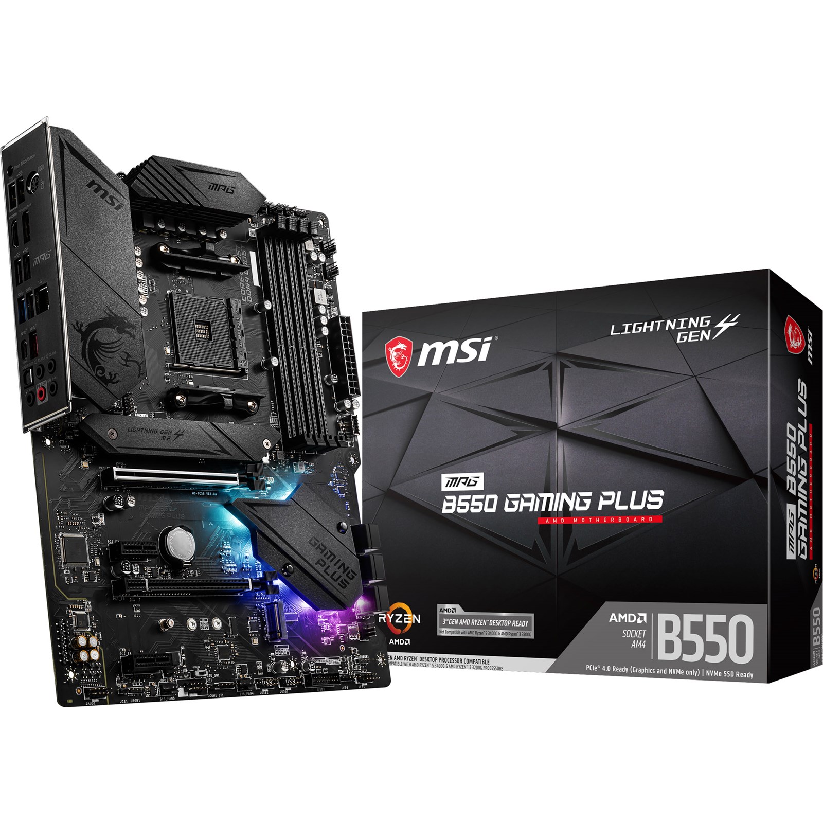 MSI MPG B550 GAMING PLUS AMD Socket AM4 B550 Chipset ATX Motherboard
