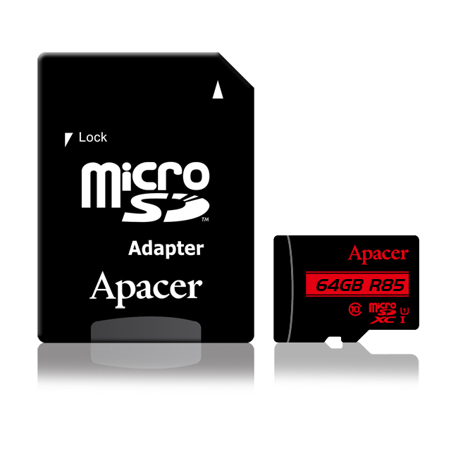 Image of Apacer microSDHC UHS-I U1 Class10 64GB w/ 1 Adapter RP
