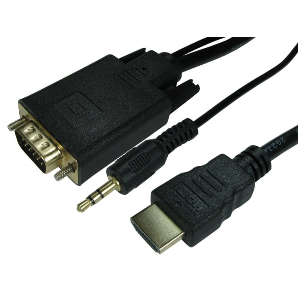 Photos - Cable (video, audio, USB) Cables Direct 1m HDMI to VGA with Audio Cable 77HDMI-VGCBL033 