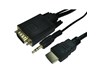 Cables Direct 1m HDMI to VGA with Audio Cable
