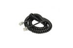 Cables Direct 2m Coiled Telephone Handset Cord, Black