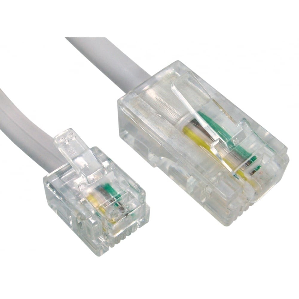 Photos - Cable (video, audio, USB) Cables Direct 10m RJ11 to RJ45 Cable in White 88BTRJ-010 