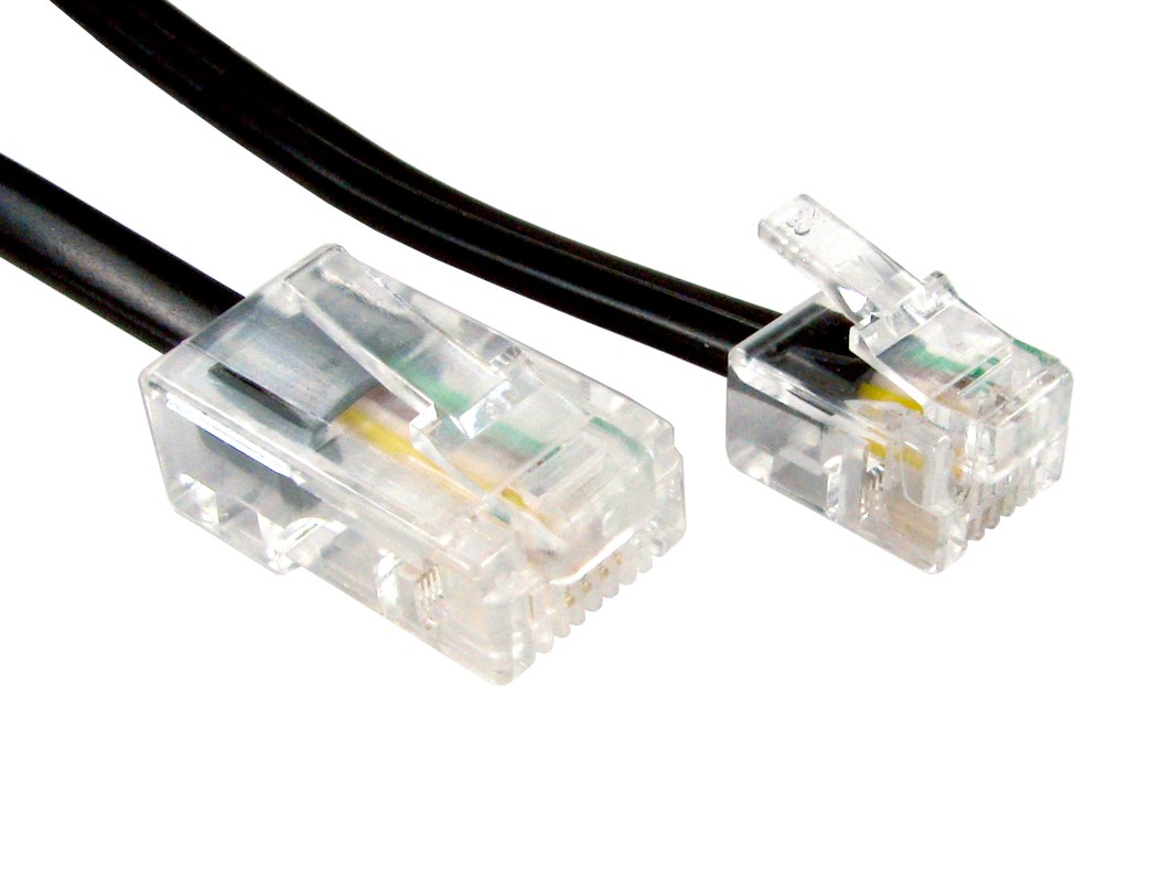 1m RJ45 - RJ11 Cable (Black) - 88BTRJ-001K | CCL Computers