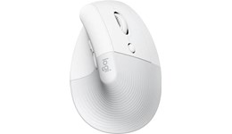 Logitech Lift for Mac Vertical Ergonomic Mouse in White and Grey
