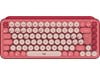 Logitech POP Keys Wireless Mechanical Keyboard with Customisable Emoji Keys in Heartbreaker (Pink and Red)