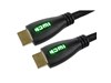 Cables Direct 3m HDMI 1.4 High Speed with Ethernet Cable with Green LED Illuminated Connectors