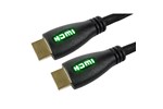 Cables Direct 1m HDMI 1.4 High Speed with Ethernet Cable with Green LED Illuminated Connectors