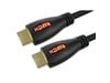 Cables Direct 1m HDMI 1.4 High Speed with Ethernet Cable with Red LED Illuminated Connectors