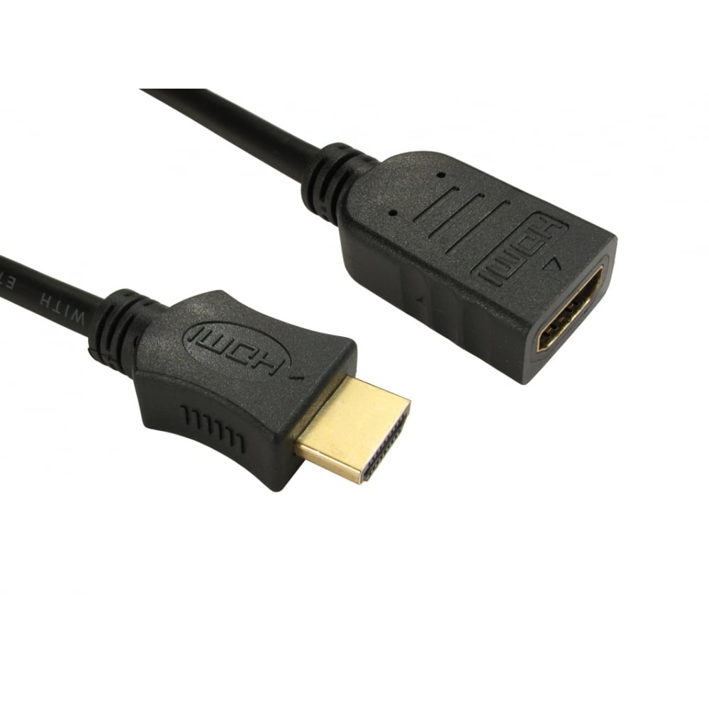 Cables Direct 2m HDMI 1.4 High Speed with Ethernet Extension Cable in Black