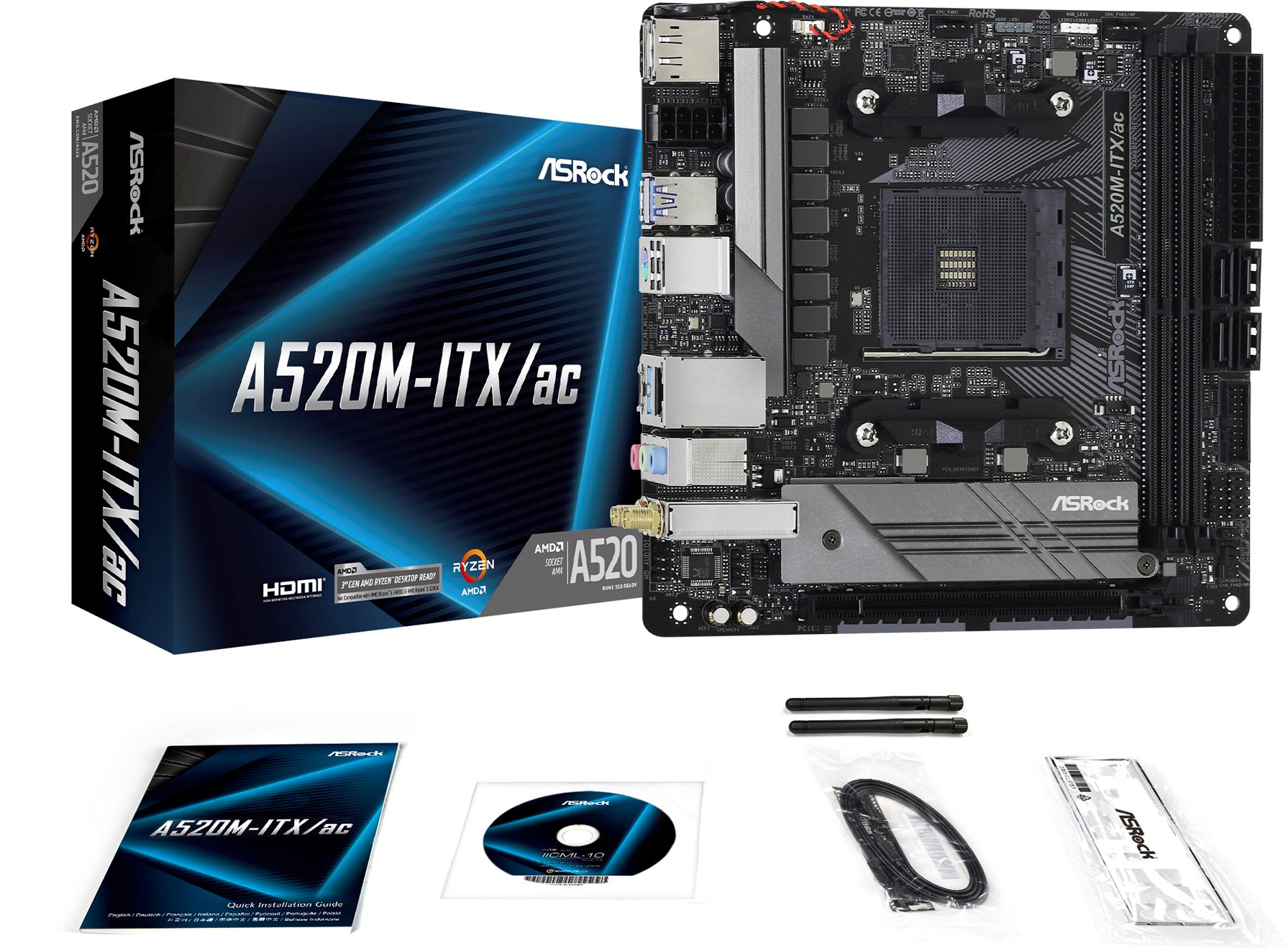 Asrock a520m tw と Ryzen 5 3600 ASRock a520m tw ryzen5 3600 メモリ16gbセット