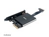 Akasa Dual M.2 PCIe SSD Adapter Card with Digital Addressable RGB LED Lighting and Heatsink