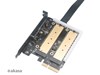 Akasa Dual M.2 PCIe SSD Adapter Card with Digital Addressable RGB LED Lighting and Heatsink