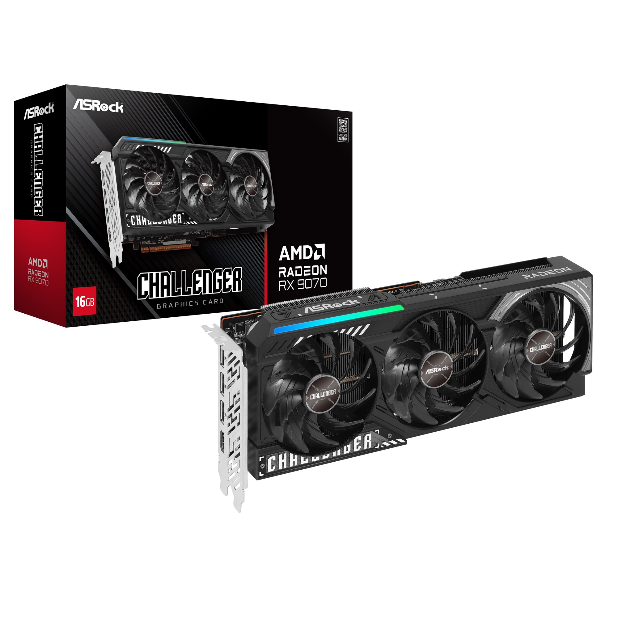 ASRock Radeon RX 9070 Challenger 16GB GPU - 90-GA5NZZ-00UANF ASRock Radeon RX 9070 Challenger 16GB GPU - 90-GA5NZZ-00UANF