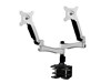 Amer AMR2AC Articulating Dual Monitor Arm with Clamp Mount