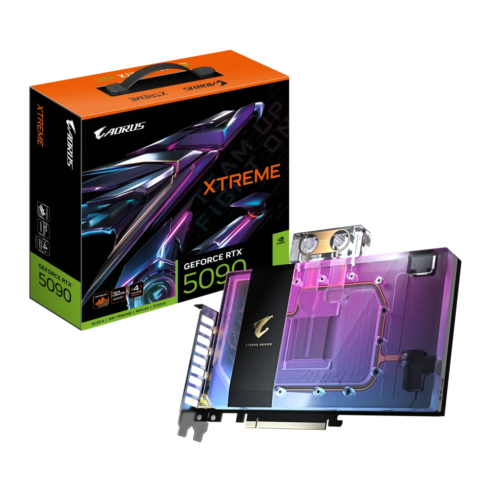Scheda Video Gigabyte AORUS RTX 5090 WATERFORCE WB - 32GB GDDR7, Raffreddamento A Acqua - Foto 11