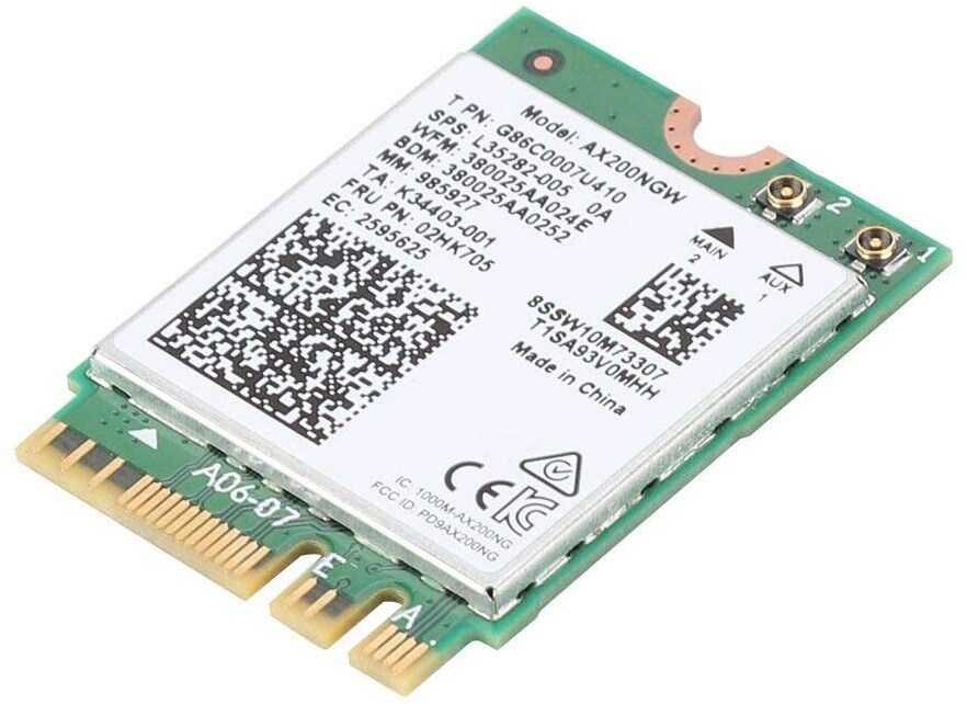 Intel Wi-Fi 6 AX200 2400Mbps PCI Express M2 WiFi - AX200.NGWG.NV | CCL ...