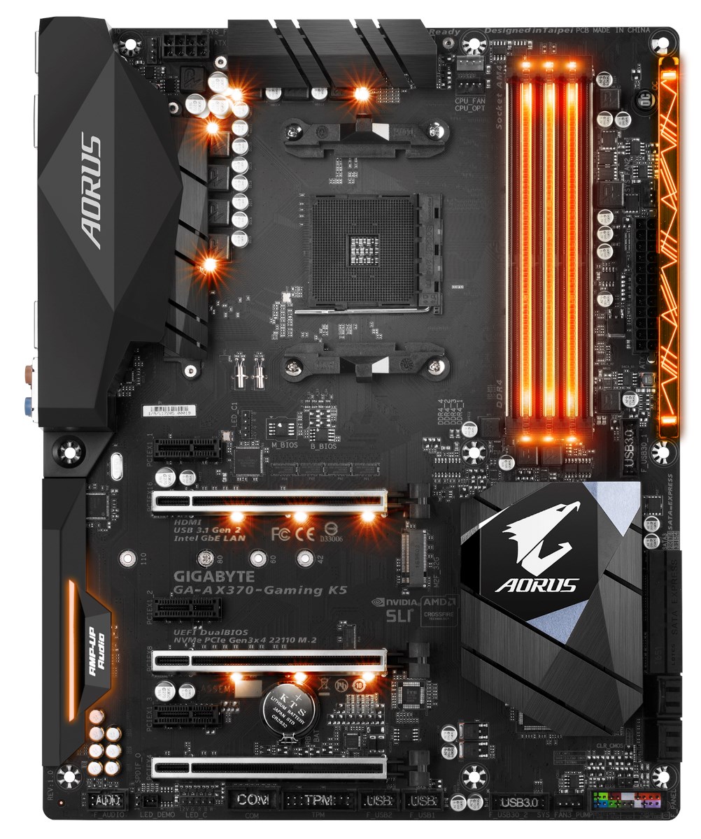Gigabyte AX370Gaming K5 AMD Socket AM4 GAAX370Gaming K5 CCL