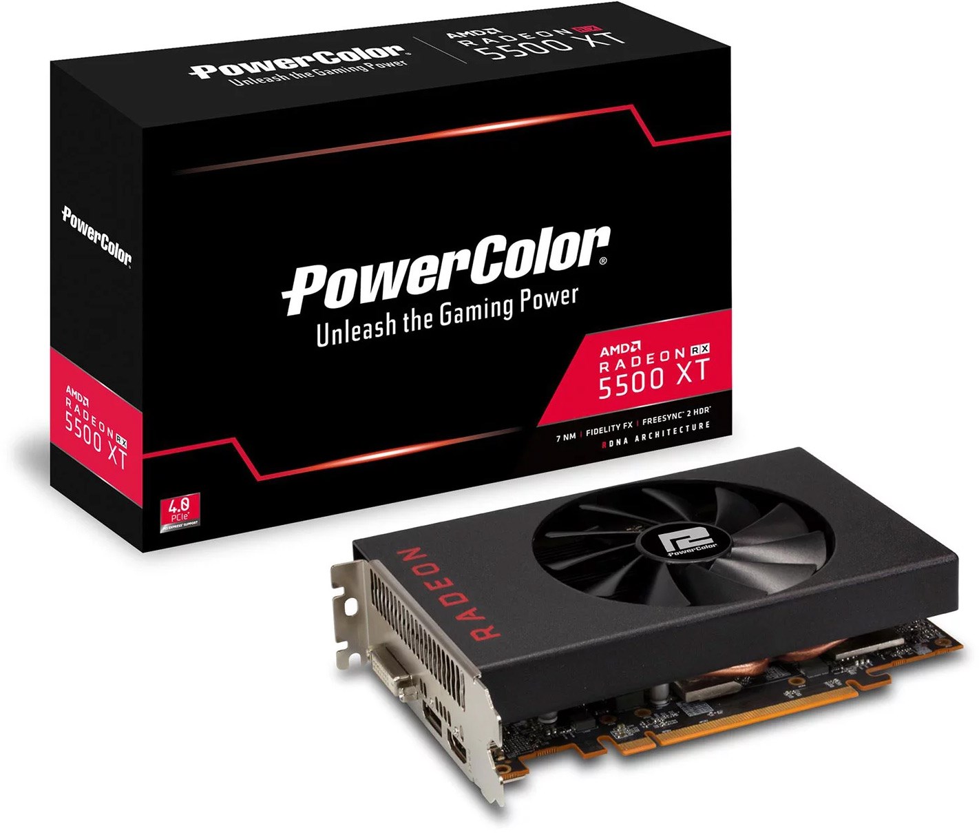 PowerColor Radeon RX 5500 XT 4GB Graphics Card AXRX 5500 XT 4GBD63DH