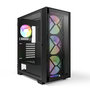 Montech Air 1000 Premium Mid Tower Case, Black, ATX, Tempered Glass, 4x ARGB Fans