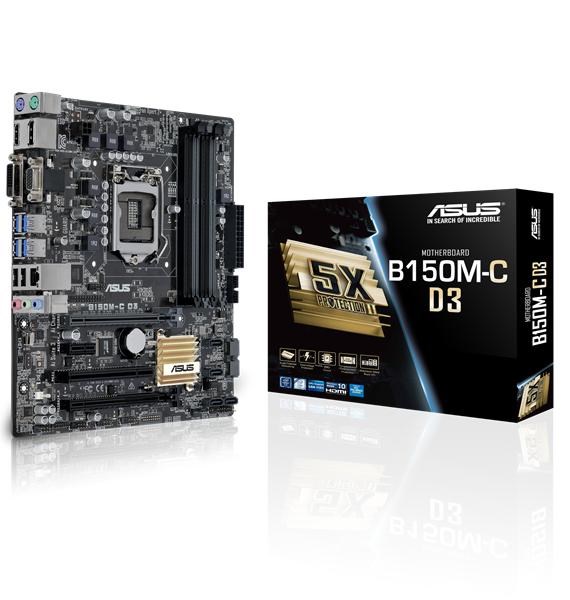 ASUS B150MC D3 Intel Socket 1151 Motherboard 90MB0MX0M0EAY0 CCL