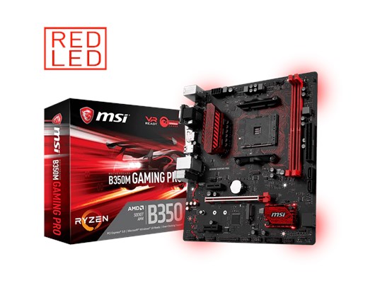MSI B350M GAMING PRO Motherboard AMD RYZEN AM4 AMD B350 M-ATX Realtek