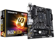 Gigabyte B450M DS3H AMD AM4 B450 Motherboard (MicroATX) RAID Gigabit LAN (Integrated Graphics)