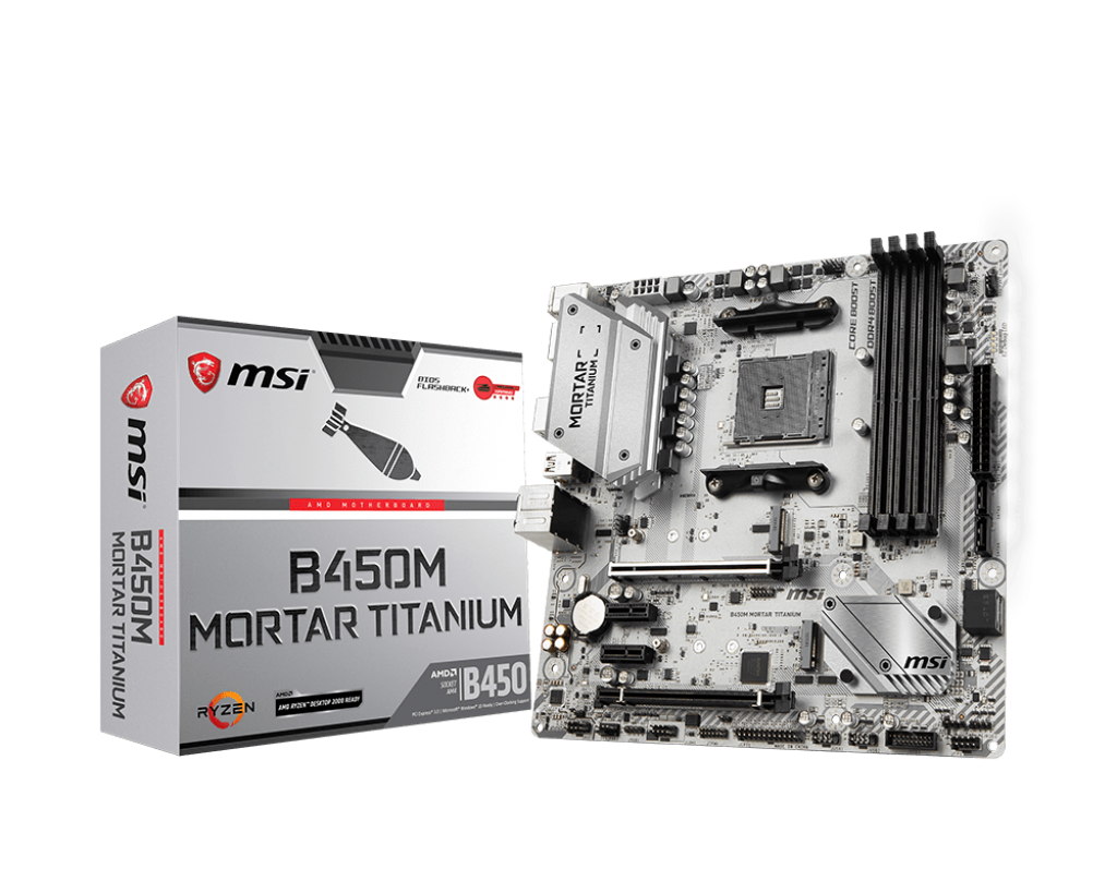 MSI B450M MORTAR TITANIUM AMD Motherboard - B450M MORTAR ...
