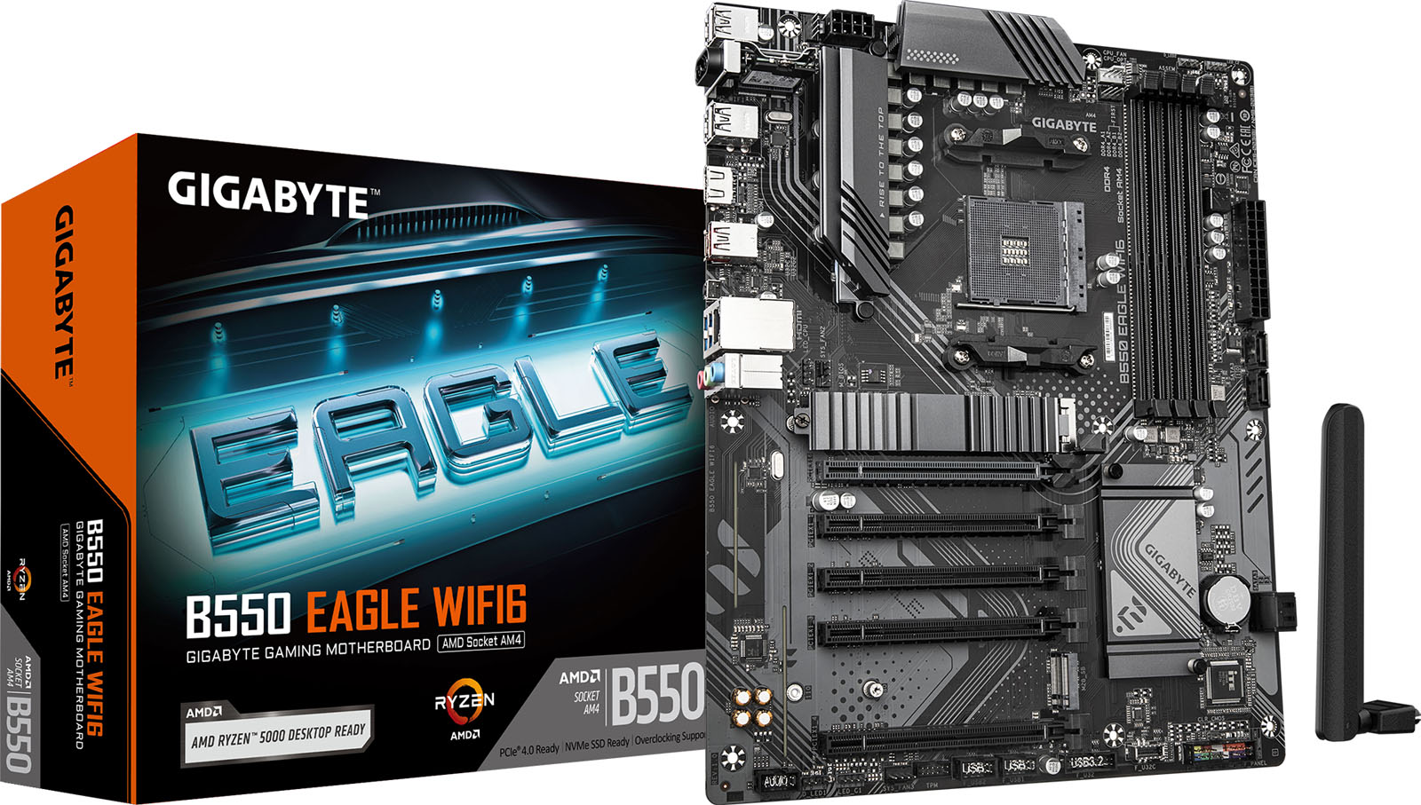 Gigabyte B550 EAGLE WIFI6 ATX Motherboard for AMD AM4 CPUs