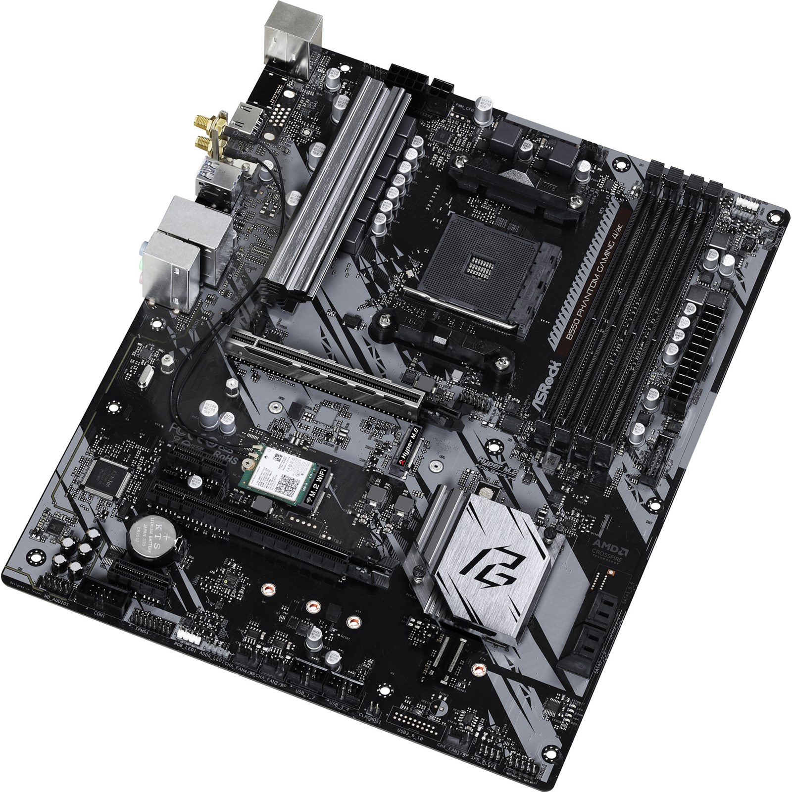 ASRock B550 Phantom Gaming 4/ac AMD Motherboard 90MXBDZ0A0UAYZ