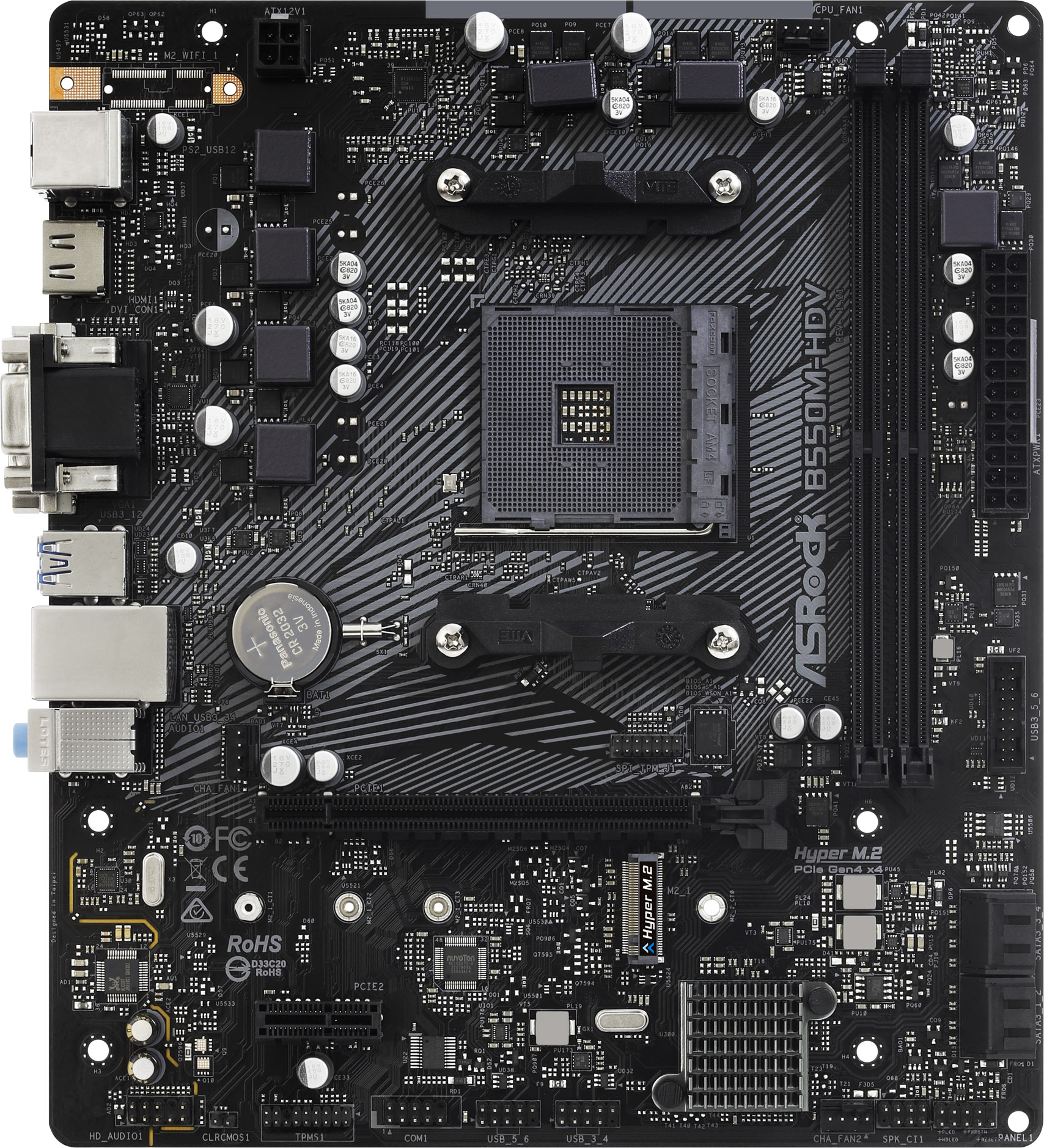 ASRock B550M-HDV AMD Socket AM4 B550 Chipset MicroATX Motherboard