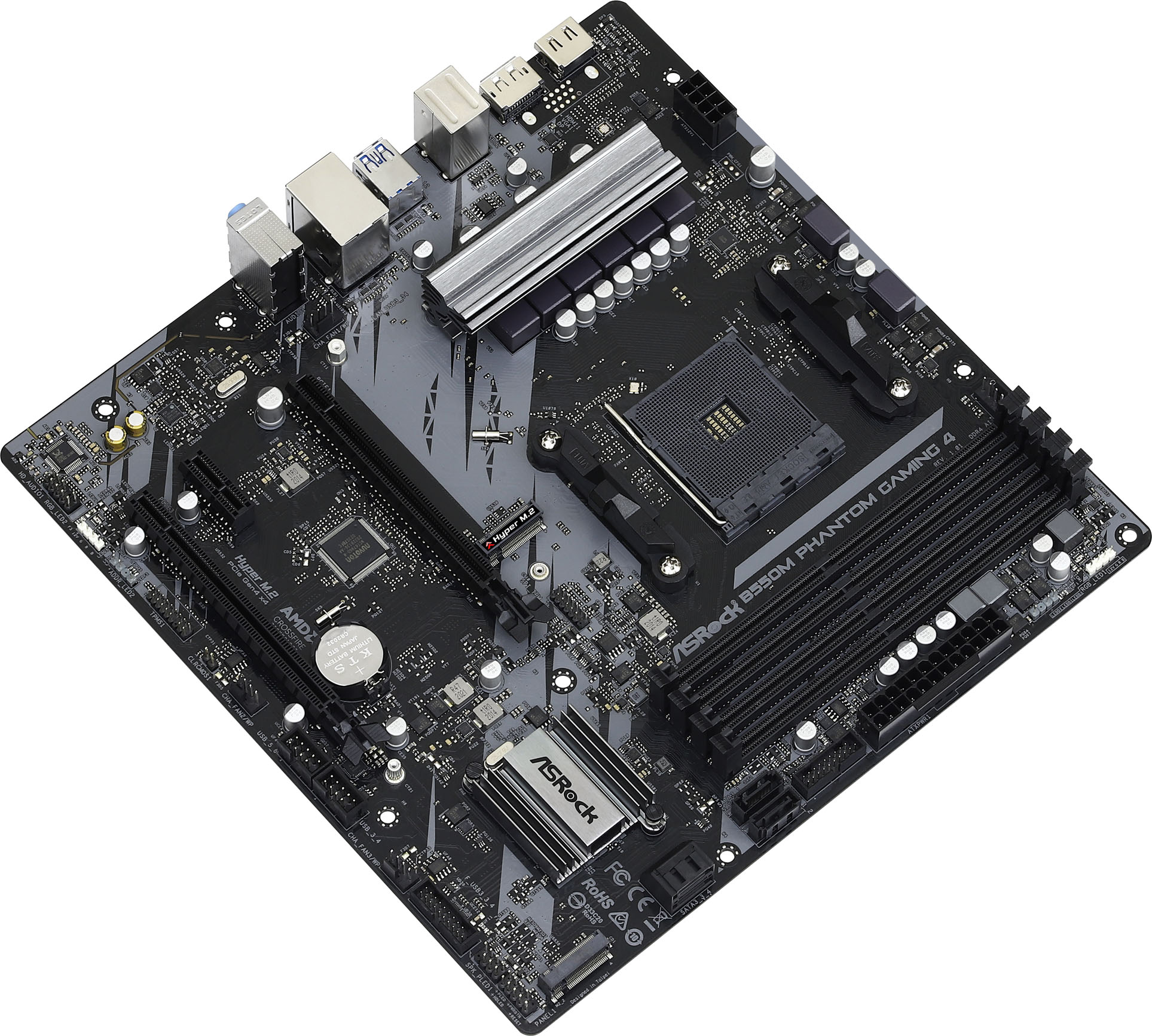 ASRock B550M Phantom Gaming 4 AMD Socket AM4 B550 Chipset MicroATX