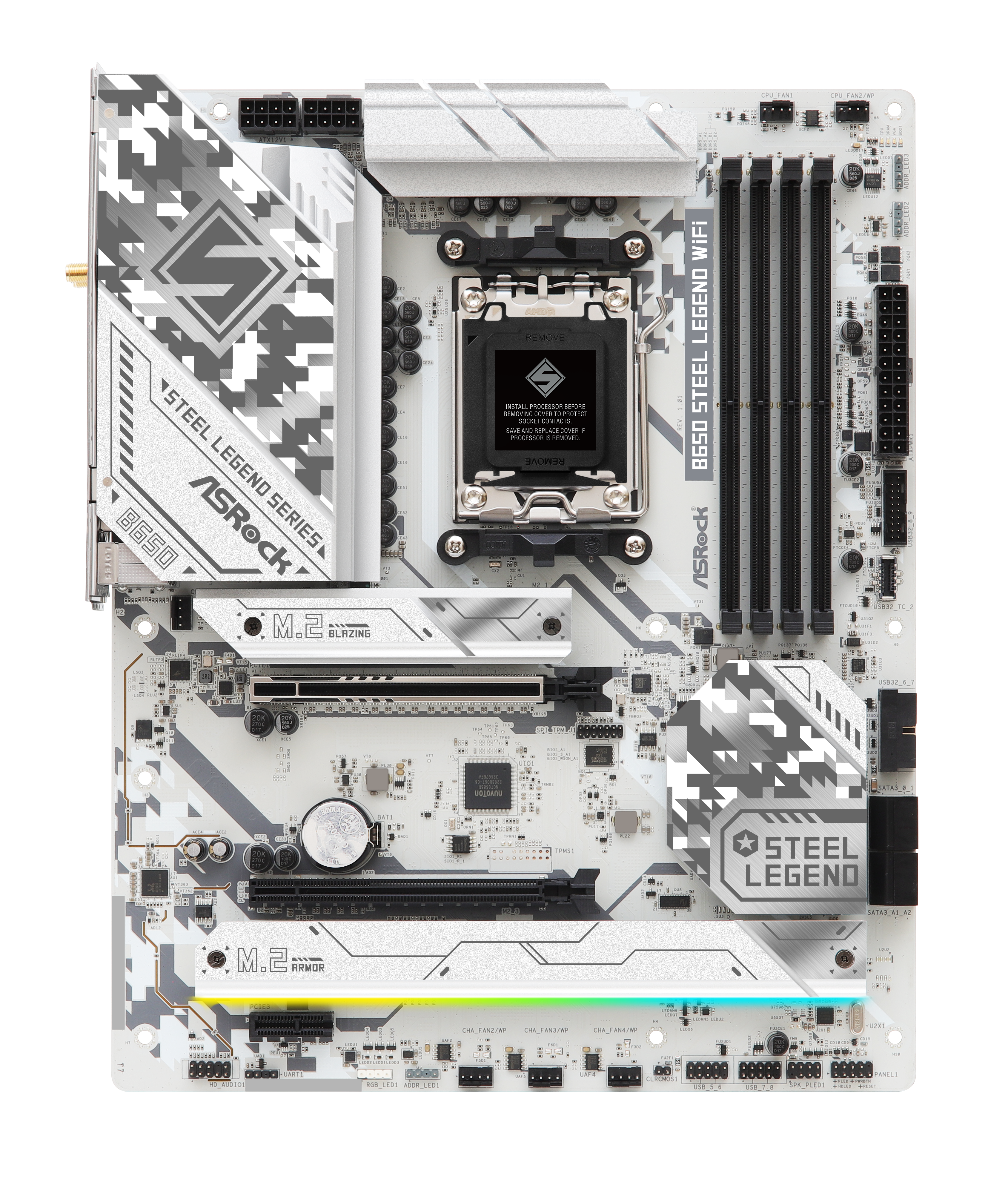 美品　ASRock B650 STEEL LEGEND WIFI ASRock B650 Steel Legend WiFi AMD Socket AM5 ATX Motherboard - CCL