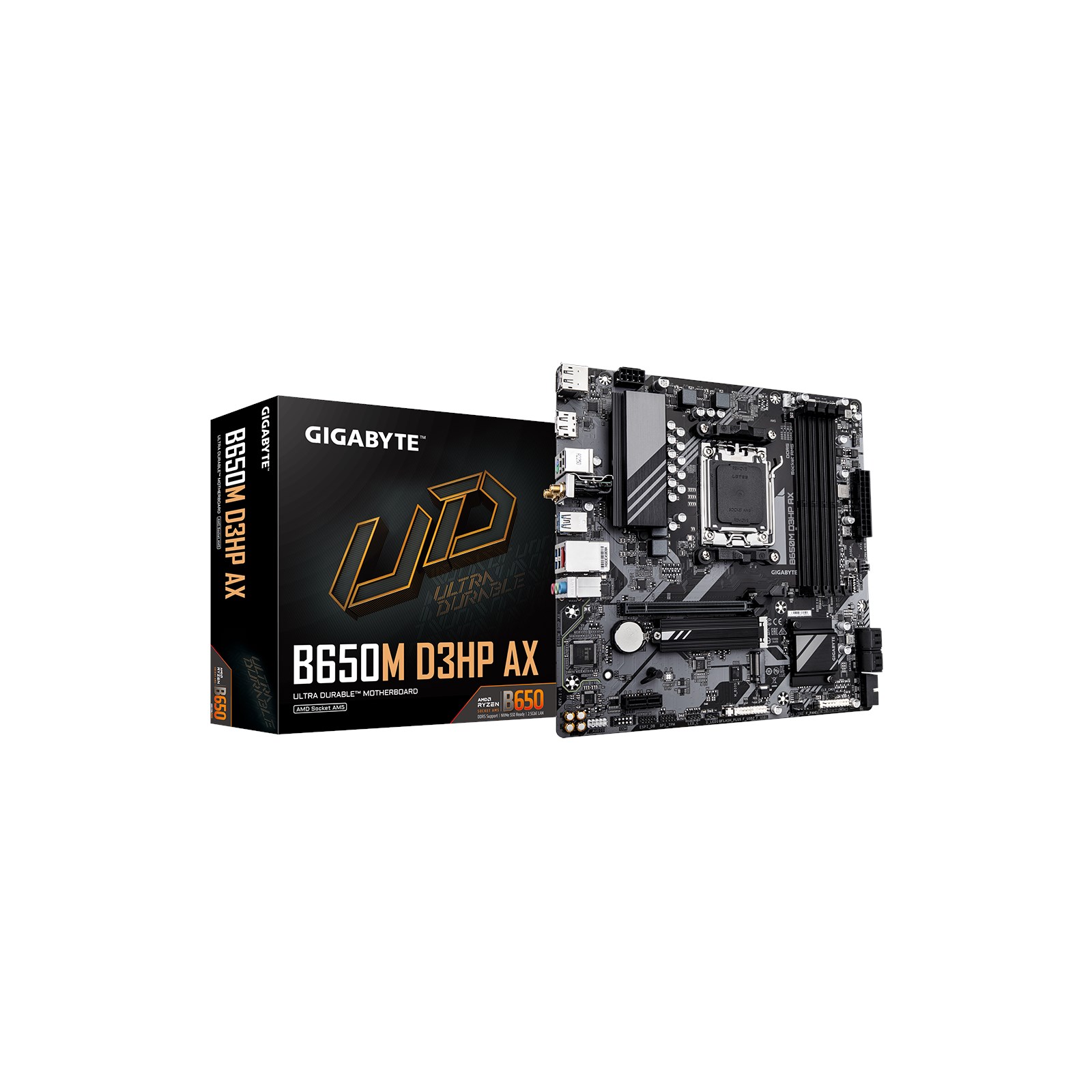 Gigabyte B650M D3HP AX AMD Socket AM5 Motherboard - B650M Gigabyte B650M D3HP AX AMD Socket AM5 Motherboard - B650M